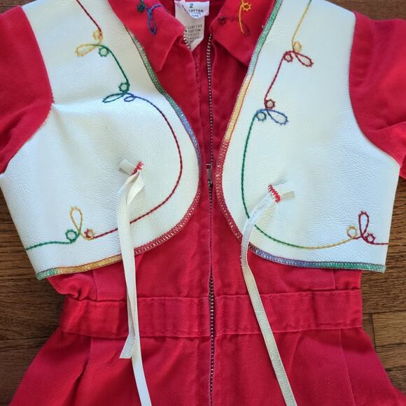 Vintage Sears kids boys cowboy costume outfit with vest  100%  cotton  size  2T - Picture 2 of 7